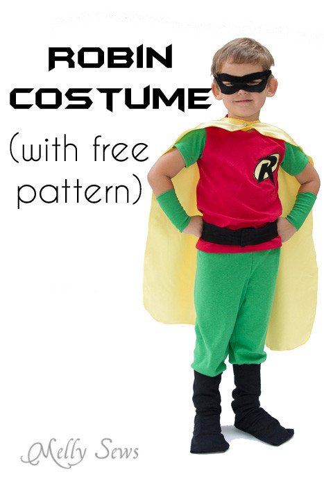DIY Robin Costume
 Batman and Robin Costume DIY with free pants pattern