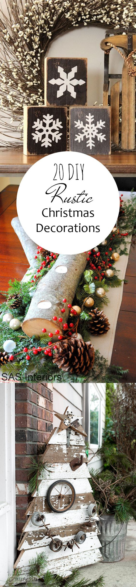 DIY Rustic Christmas Decorations
 20 Beautiful Rustic Ideas for Christmas Decorations 14