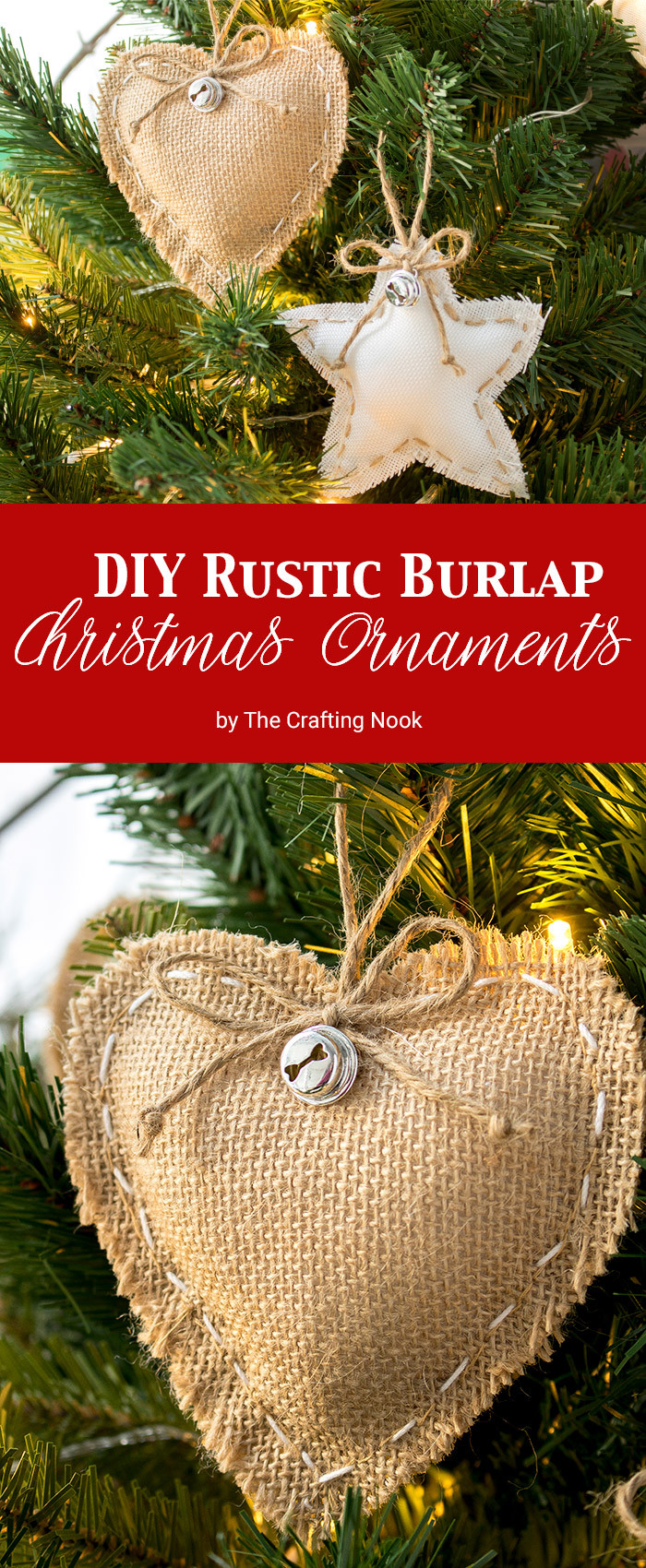 DIY Rustic Christmas Ornaments
 DIY Rustic Burlap Christmas Ornaments with Video Tutorial