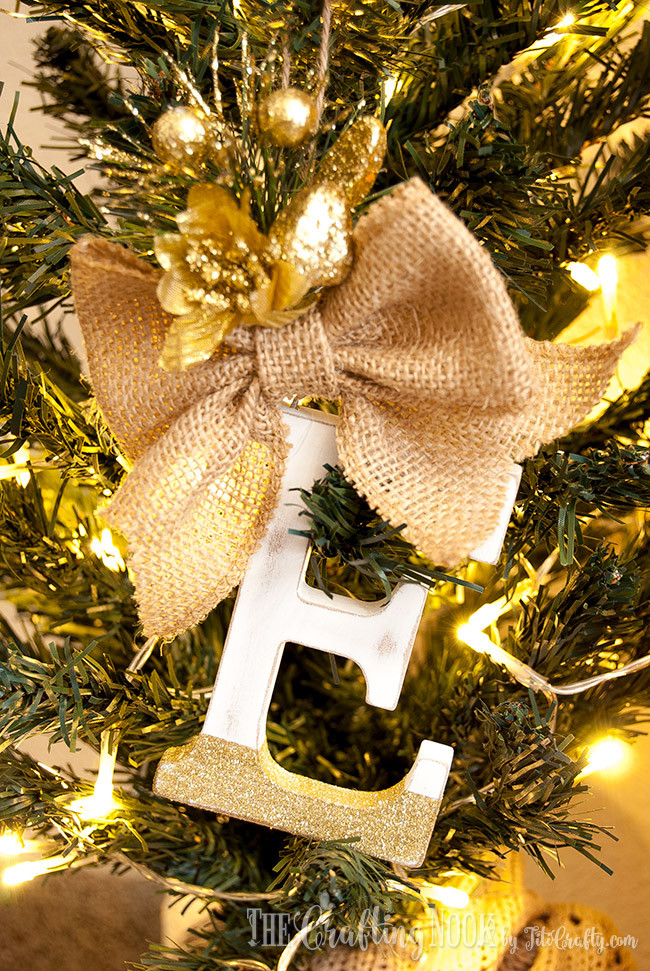 DIY Rustic Christmas Ornaments
 DIY Family Rustic Monogram Christmas Ornaments