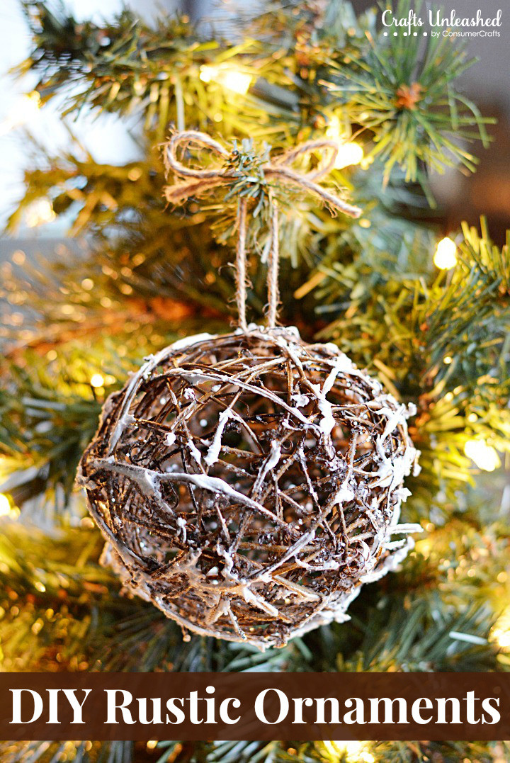 DIY Rustic Christmas Ornaments
 Rustic Christmas Ornaments DIY Glittery Grapevine Balls