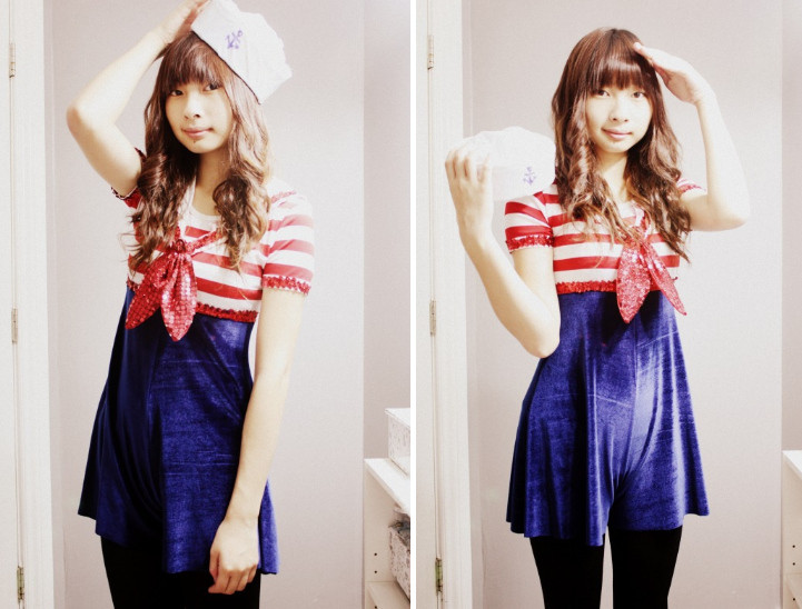 DIY Sailor Costume
 Kar Yan C Diy Sailor Hat Thrift Sailor Costume Happy