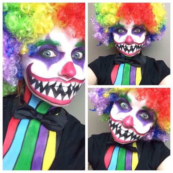 DIY Scary Clown Costume
 Scary clowns Scary clown makeup and Clowns on Pinterest