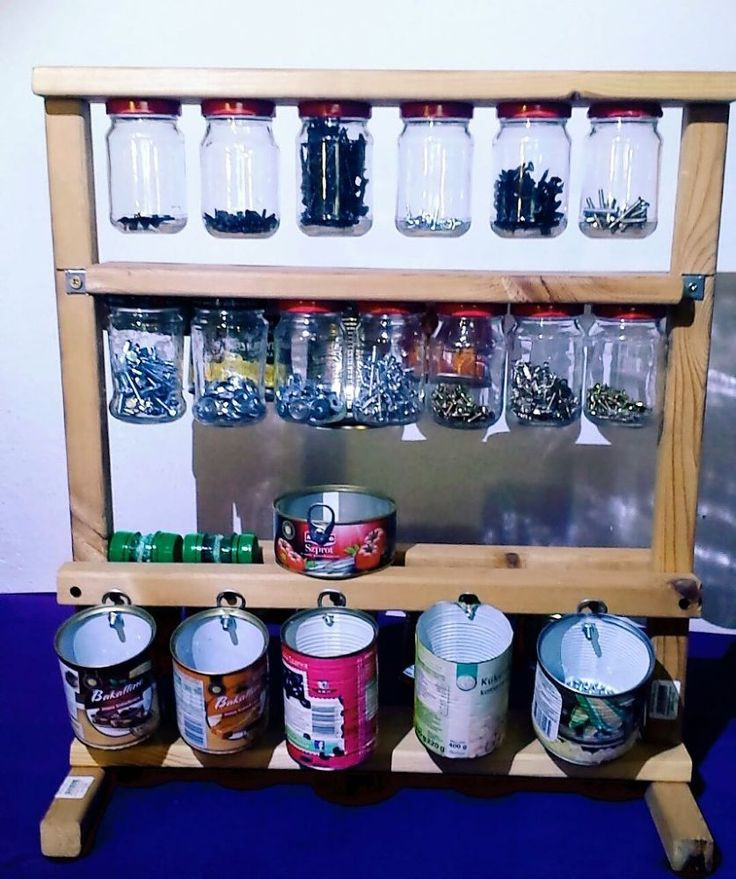 DIY Screw Organizer
 Organizer for Screws From Jars and Metal Cans in 2019