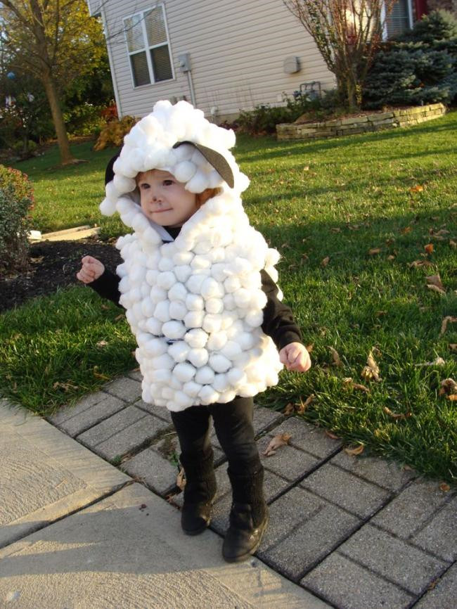 DIY Sheep Costume
 Cute and Cuddly 12 DIY Animal Costumes for Kids