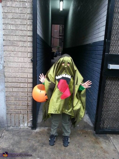 DIY Slimer Costume
 Slimer and the Ghostbuster Sign Halloween Costume
