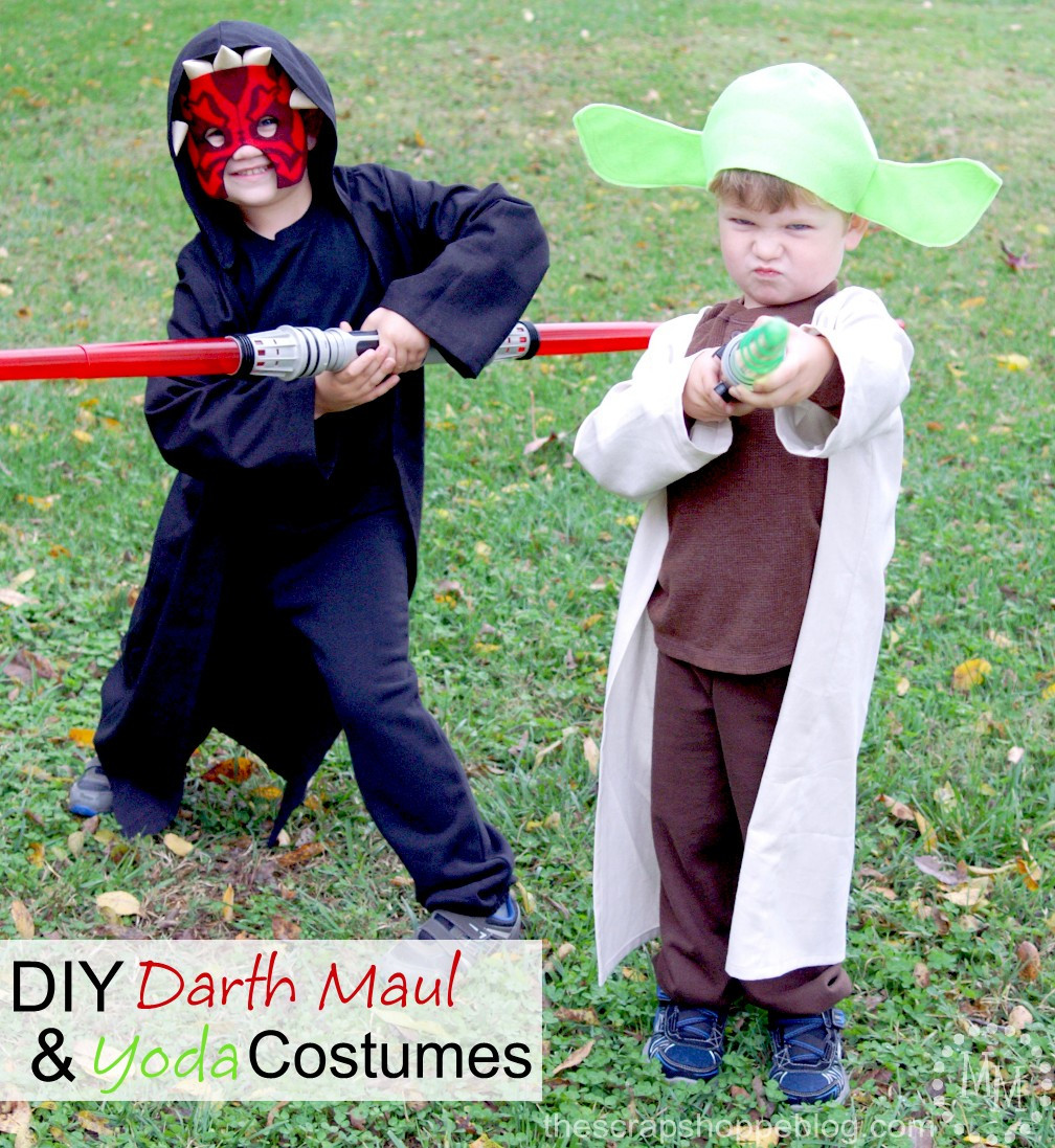 DIY Star Wars Costumes
 DIY Darth Maul & Yoda Costumes The Scrap Shoppe