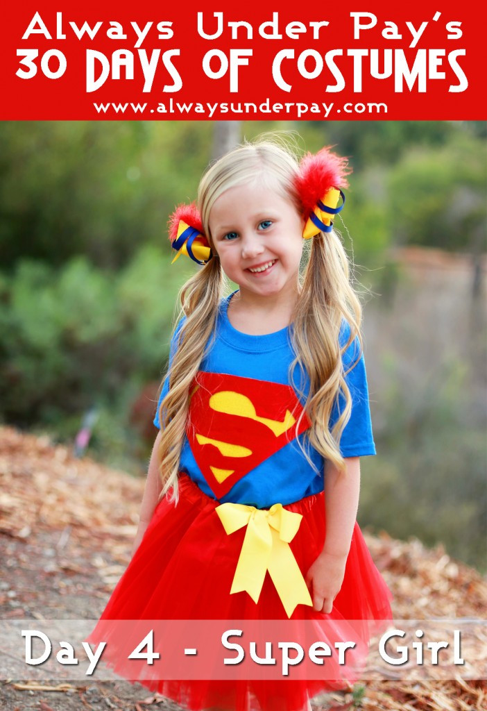 DIY Supergirl Costumes
 Day 4 – Super Girl Inspired DIY Halloween Costume Tutorial