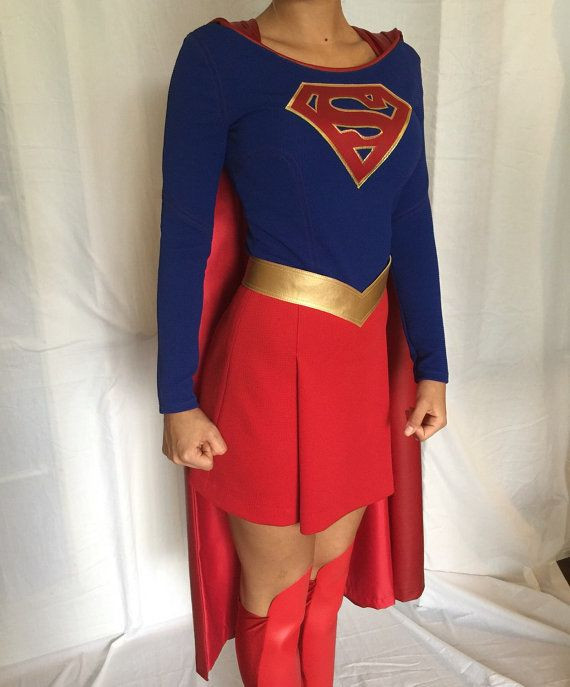 DIY Supergirl Costumes
 Supergirl Costume with Cape Custom Made Sizes XS M