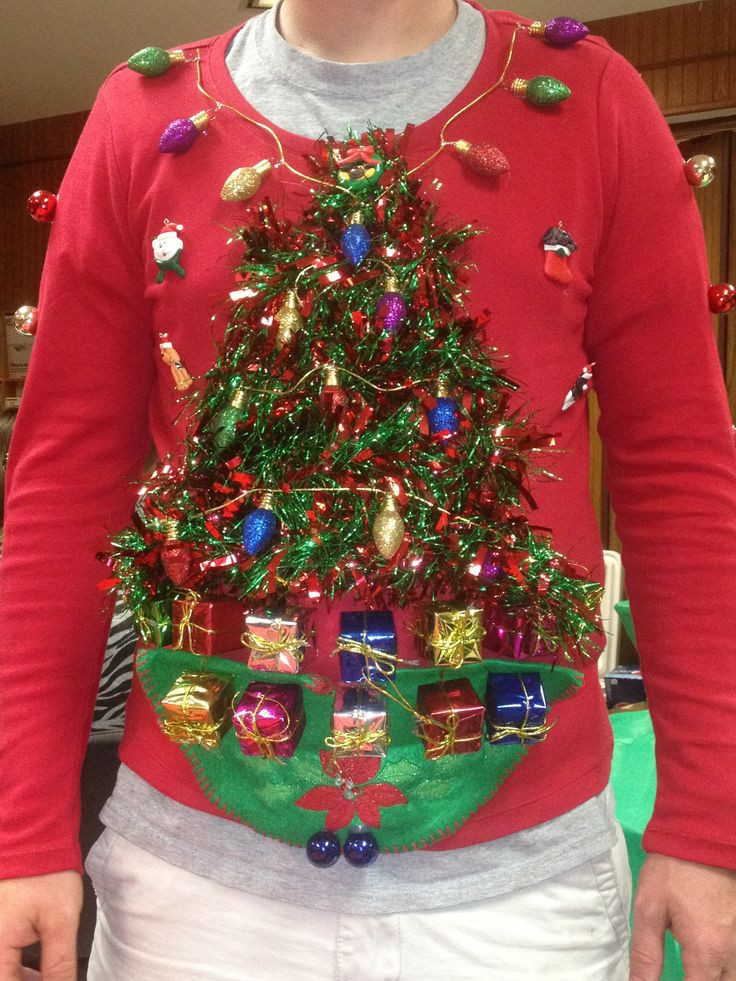 DIY Tacky Christmas Sweater
 77 best Ugly Sweater Ideas images on Pinterest
