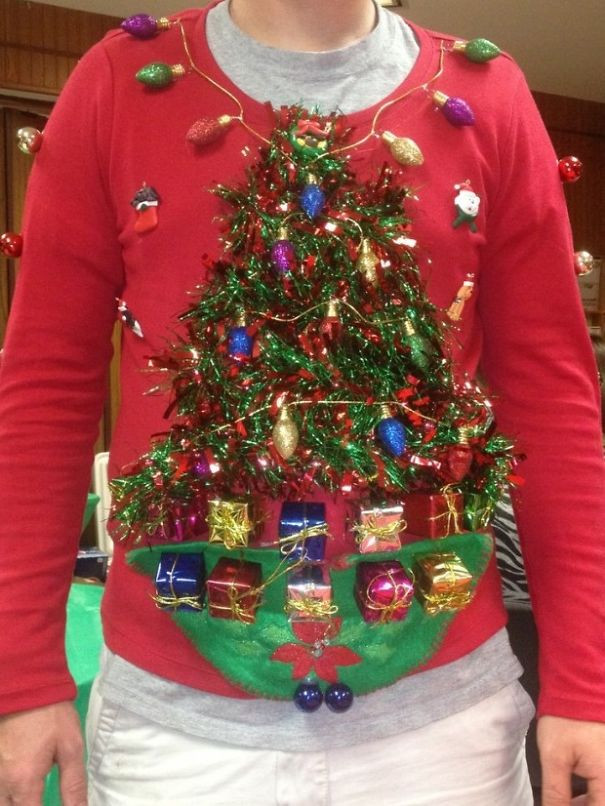 DIY Tacky Christmas Sweater
 13 The Most Creative Ugly Christmas Sweaters