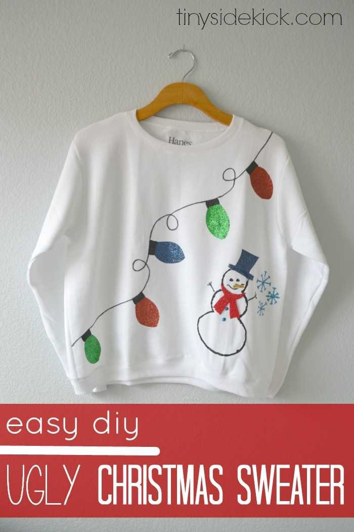 DIY Tacky Christmas Sweater
 Easy DIY Ugly Christmas Sweater
