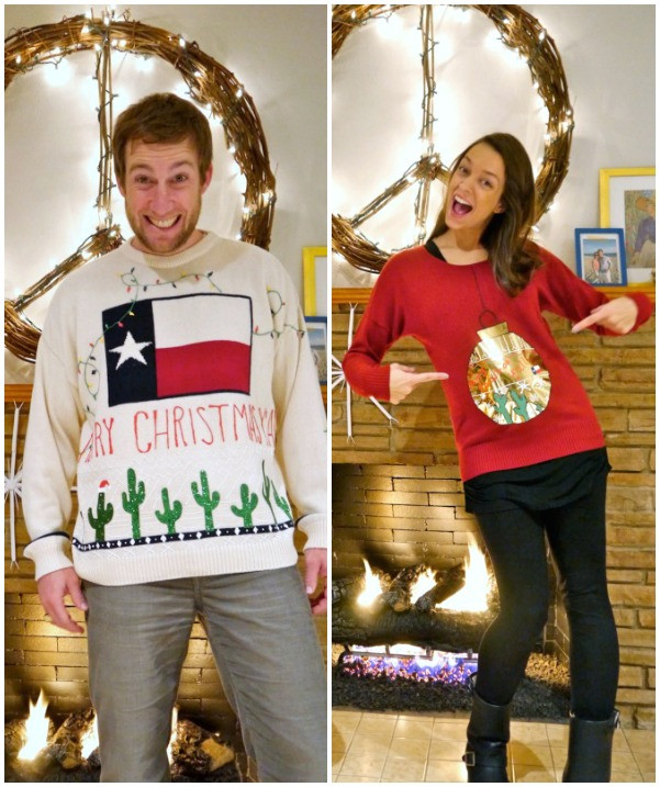 DIY Tacky Christmas Sweaters
 DIY Ugly Christmas sweaters C R A F T