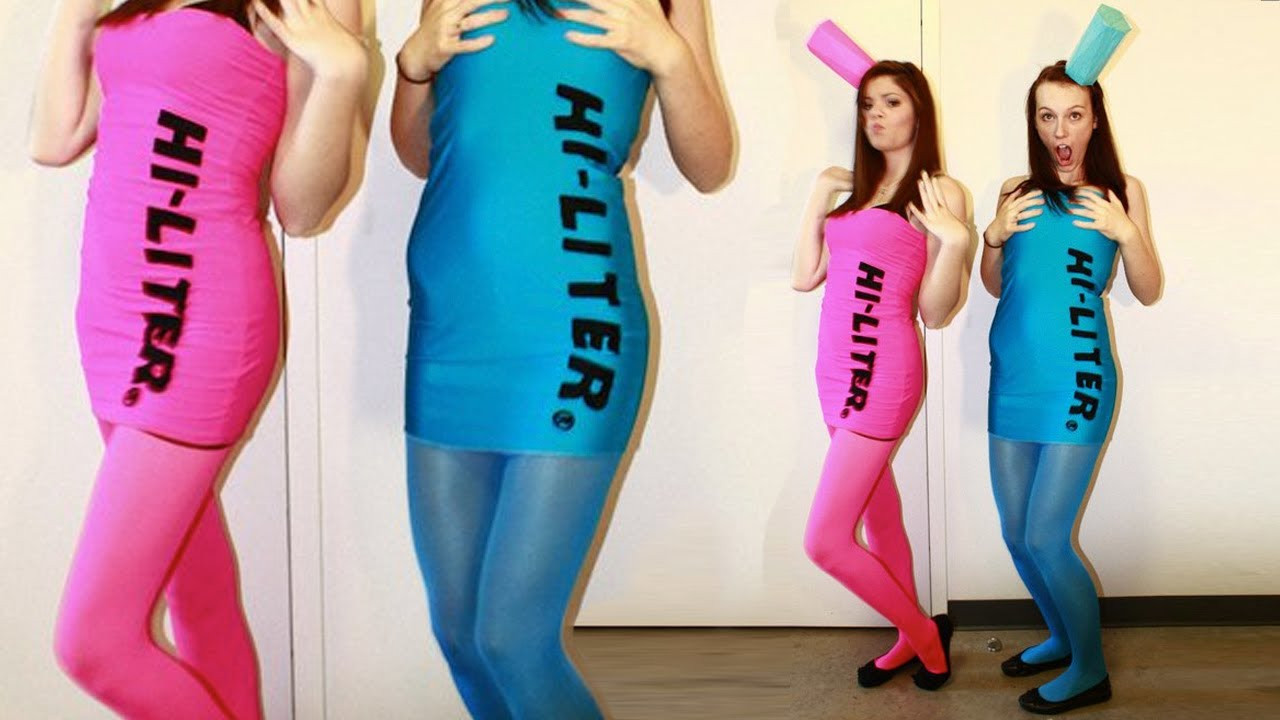 DIY Teen Girl Costumes
 DIY NEON HI LITER HALLOWEEN COSTUME