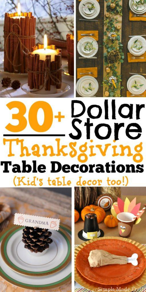 Diy Thanksgiving Table Decorations
 30 DIY and Dollar Store Thanksgiving Table Decorations
