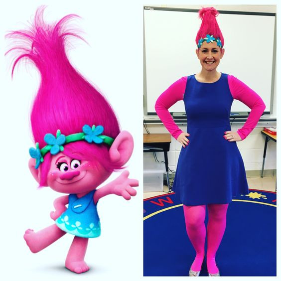 DIY Troll Costume
 Halloween costumes for teachers Poppy from Trolls
