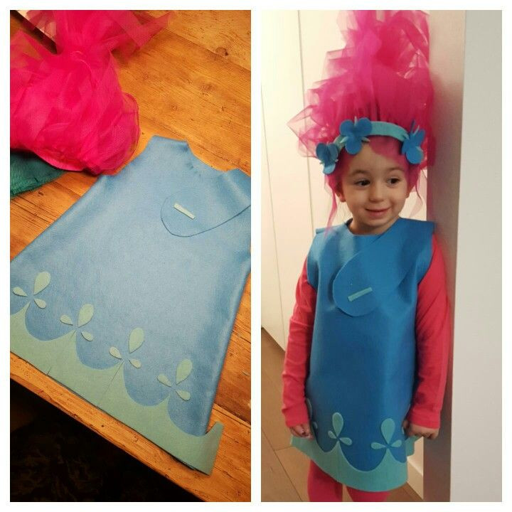 DIY Troll Costume
 Princess Poppy Trolls diy costumes