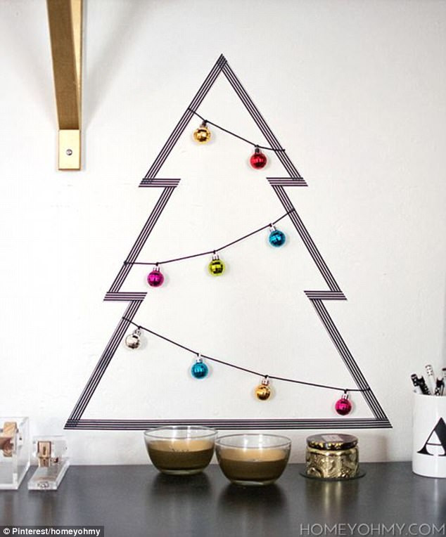 DIY Wall Christmas Tree
 Pinterest reveals top holiday trends for 2017