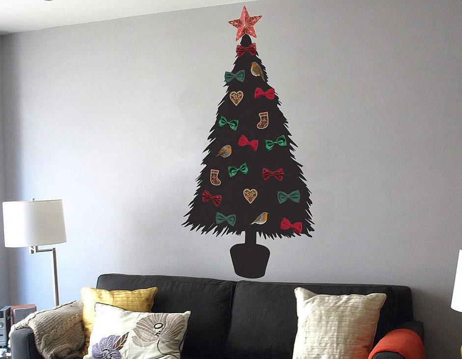 DIY Wall Christmas Trees
 DIY Christmas Tree Wall Sticker
