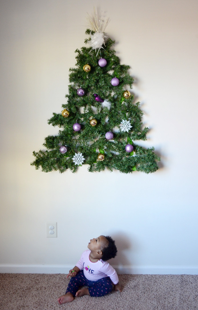 DIY Wall Christmas Trees
 Have a Baby Put a DIY Christmas Tree on the Wall