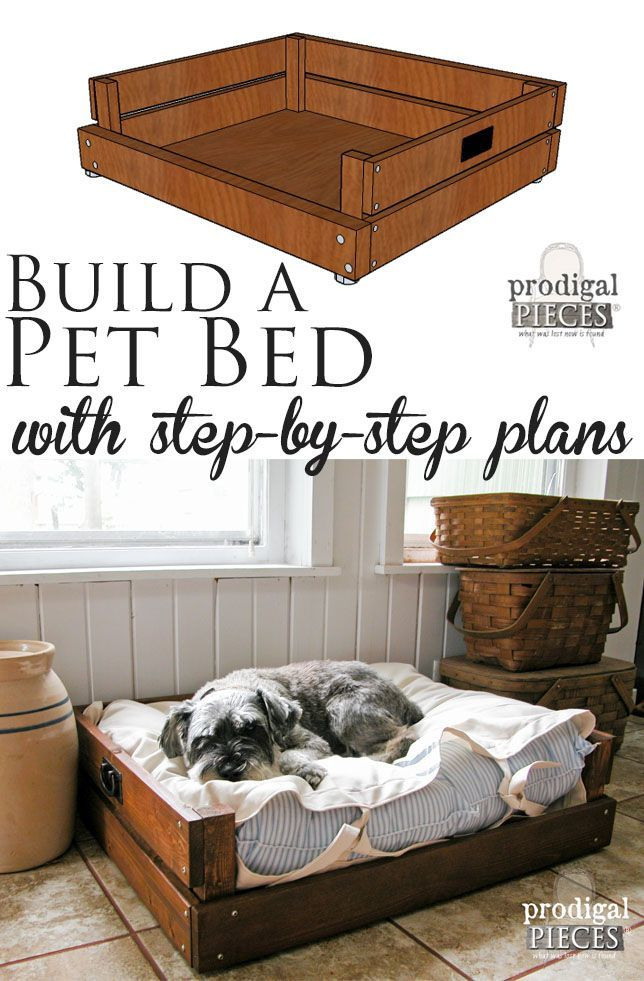 DIY Wood Dog Beds
 Pet Bed DIY Building Plans & Tutorial