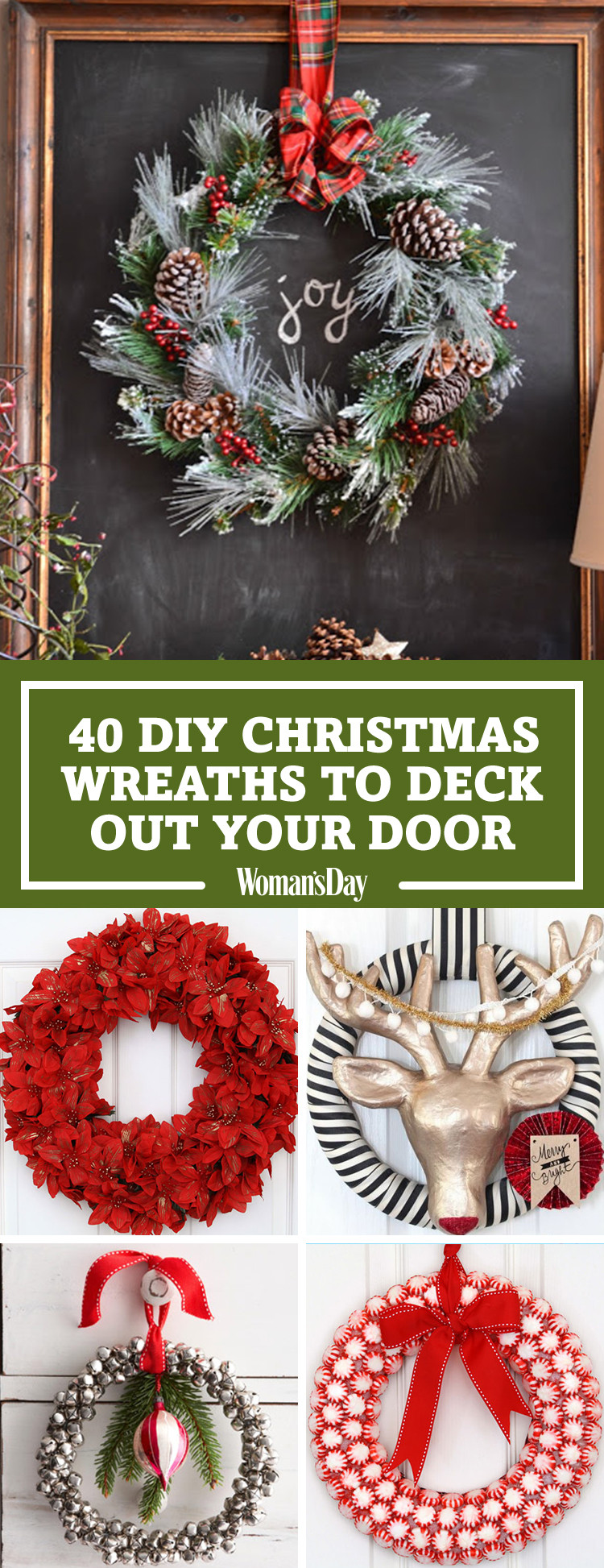 DIY Wreath Christmas
 40 DIY Christmas Wreath Ideas How To Make a Homemade