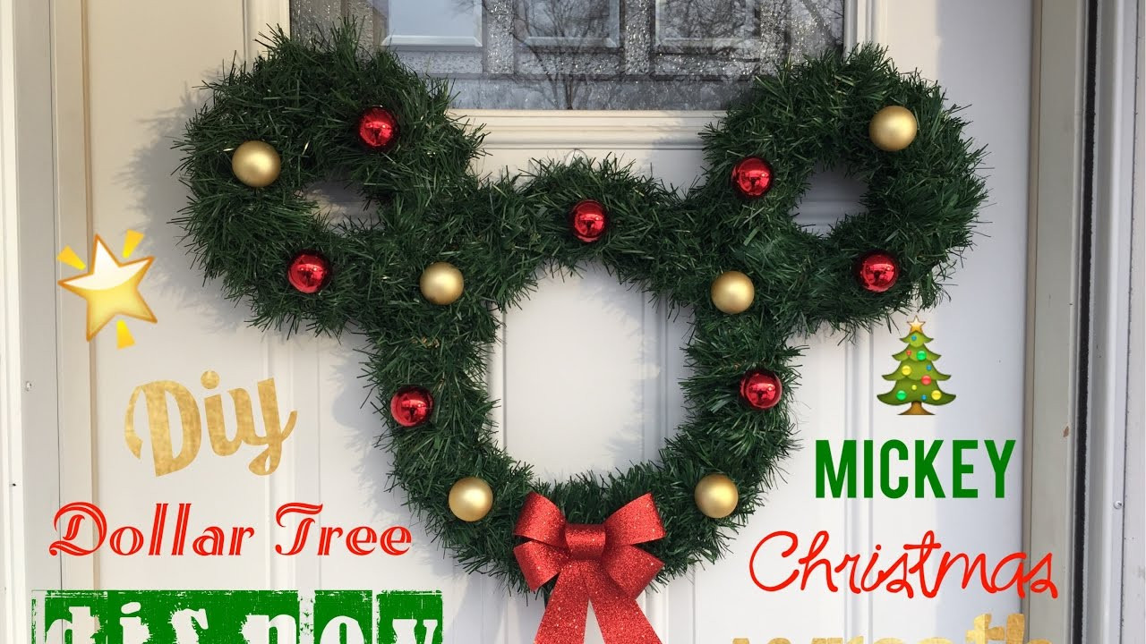 Dollar Tree DIY Christmas
 °o° Disney Mickey Christmas Wreath