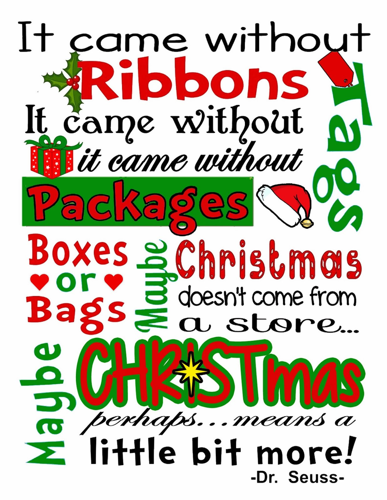 Dr Seuss Christmas Quotes
 Cards by CG