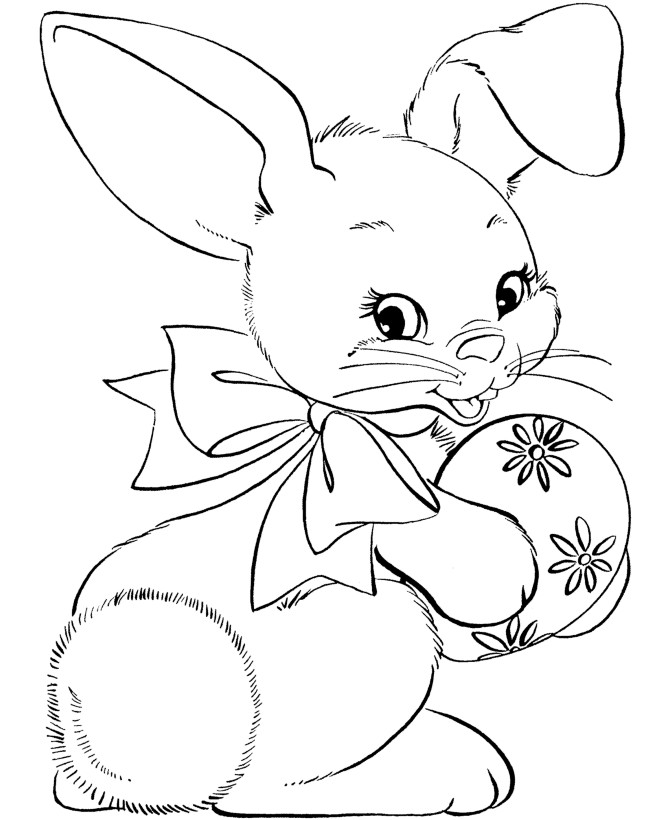 Easter Bunny Coloring Pages For Toddlers
 Free Printable Easter Bunny Coloring Pages For Kids
