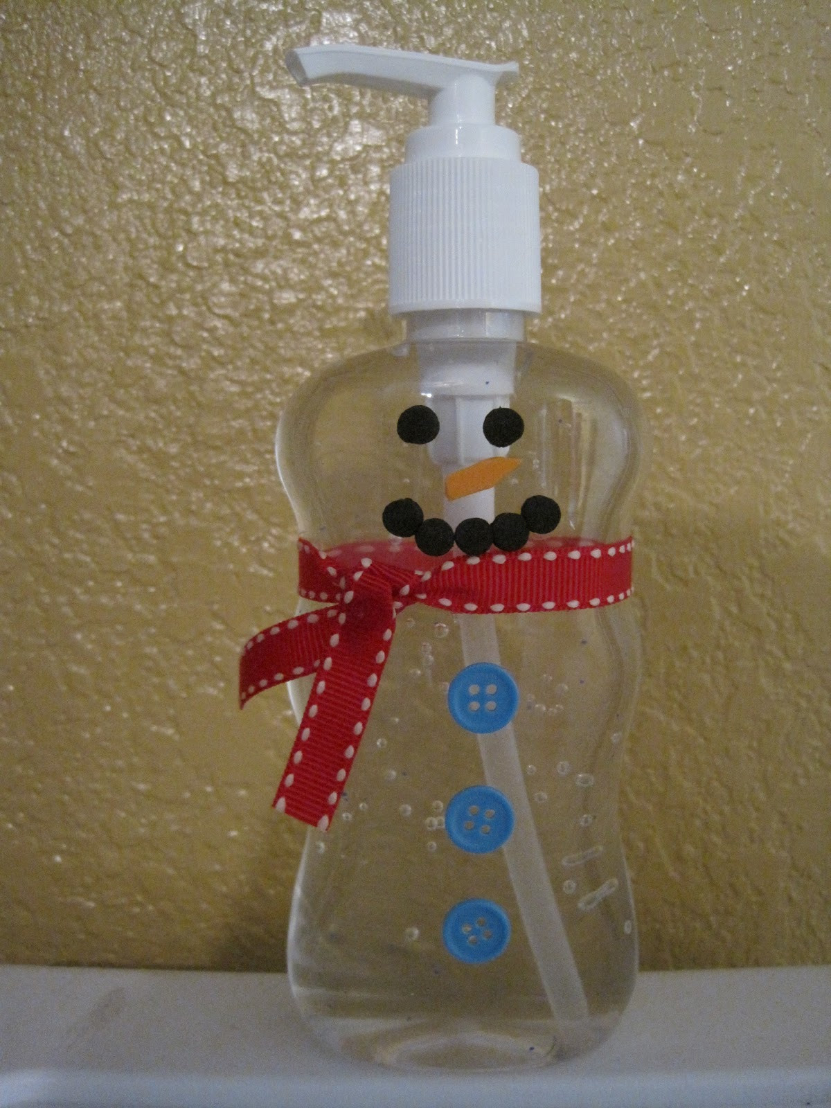 Easy Christmas Craft Gift
 Crafts and Crap Snowman Hand Sanitizer