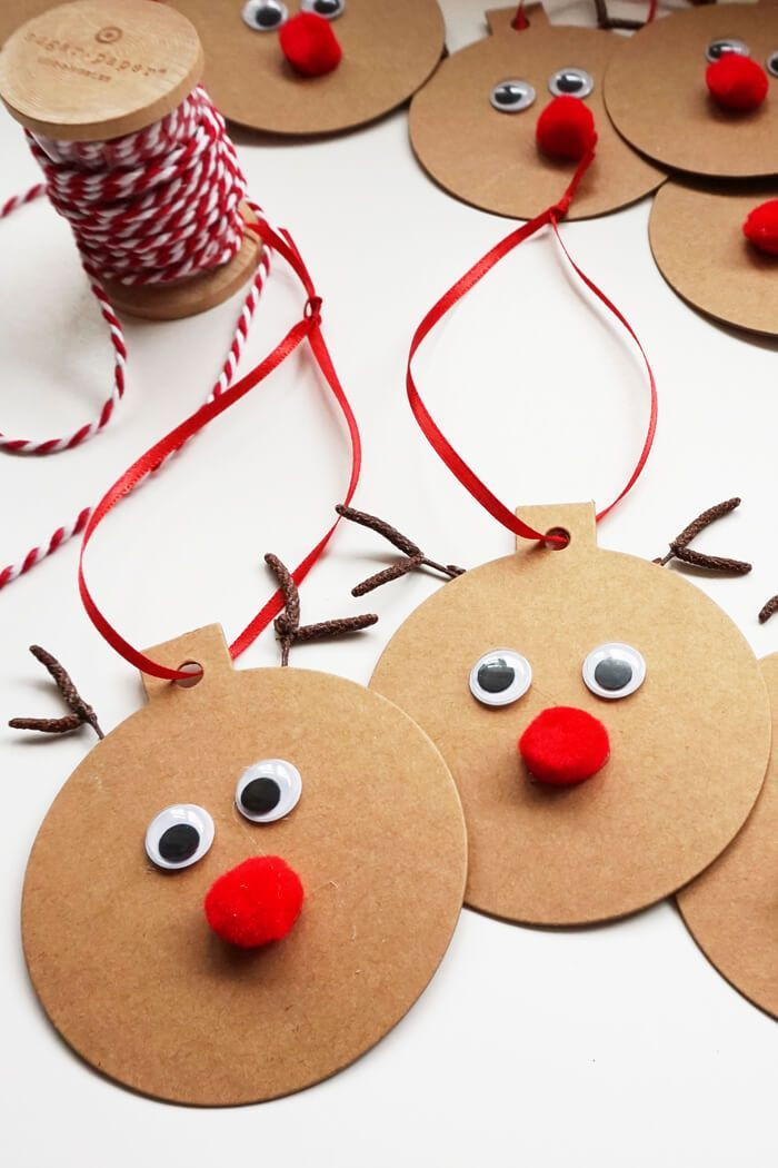 Easy Christmas Craft Gift
 Rudolph Gift Tags Easy Christmas Craft