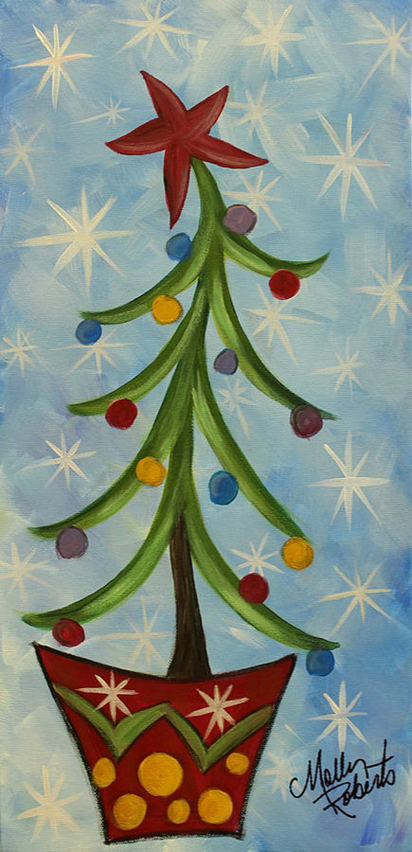 Easy Christmas Painting Ideas
 15 Easy Canvas Painting Ideas for Christmas 2017