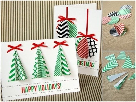 Easy DIY Christmas Cards
 23 Creative Ways to Make Christmas Cards Pretty Designs
