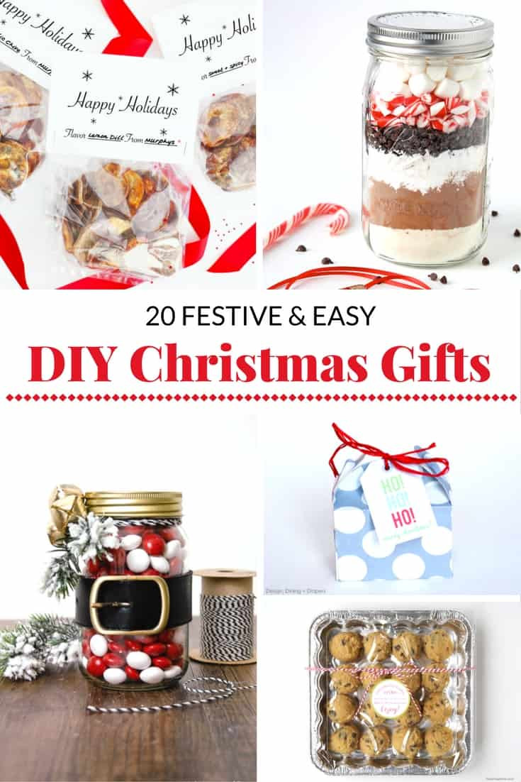 Easy DIY Christmas Gifts
 20 FESTIVE AND EASY DIY CHRISTMAS GIFT IDEAS Mommy Moment