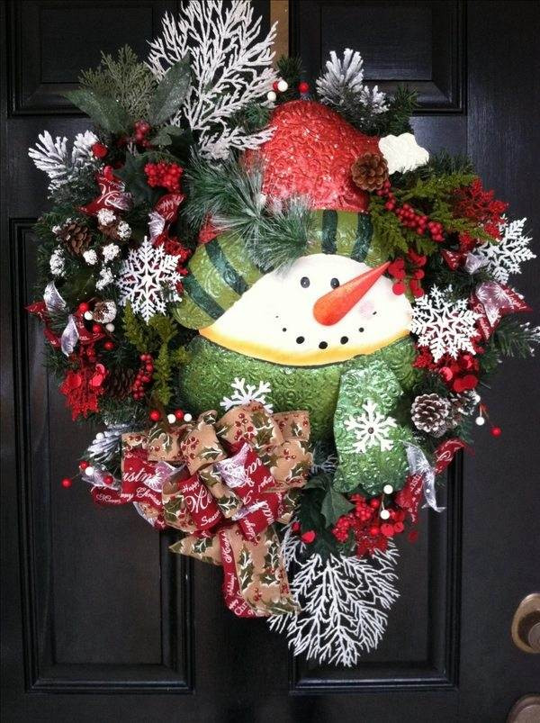 Easy DIY Christmas Wreaths
 Snowman wreath ideas – how to make a gorgeous Christmas wreath