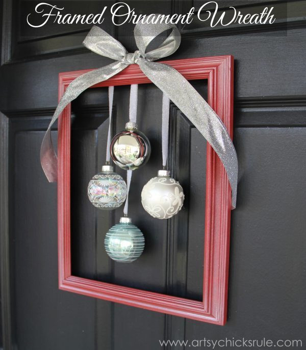 Easy DIY Christmas Wreaths
 DIY Holiday Framed Ornament Wreath Wel e Home Tour