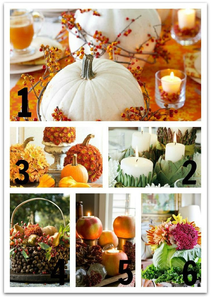 Easy Thanksgiving Table Decorations
 Six Easy Thanksgiving Centerpiece Ideas