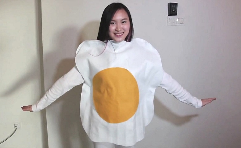 Egg Costume DIY
 No Sew Fried Costume