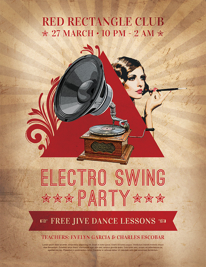 Electro Swing Christmas
 25 Amazing Flyer Designs for Your Inspiration Graffies