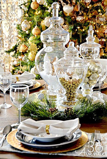 Elegant Christmas Table Settings Ideas
 Top 50 Christmas Table Decorations 2017 on Pinterest