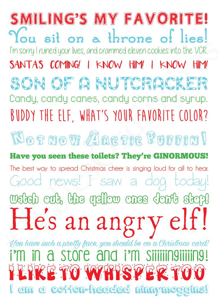 Elf Christmas Quotes
 424 best images about Christmas Classics on Pinterest