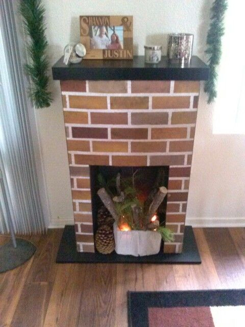 Fake Christmas Fireplace
 Diy faux fireplace out of cardboard i am making my own for