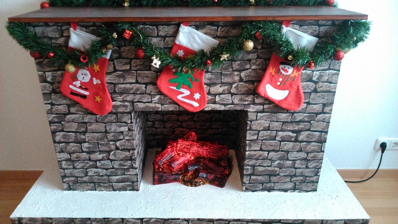 Fake Fireplace Christmas Decoration
 DIY Fake Kamin Fake Fireplace for Christmas