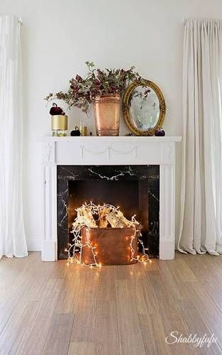 Fake Fireplace Christmas Decoration
 Best 25 Fake fireplace logs ideas on Pinterest