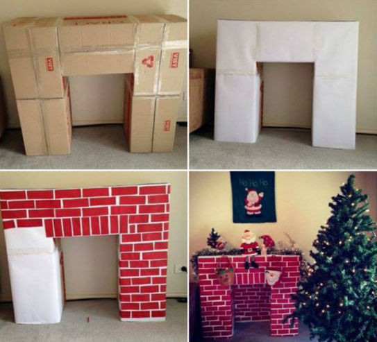 Fake Fireplace For Christmas
 How To Build A Fake Christmas Fireplace s