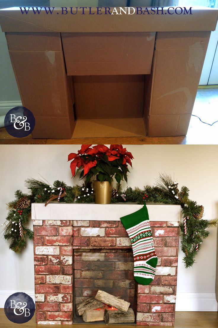 Fake Fireplace For Christmas
 Best 25 Cardboard fireplace ideas on Pinterest