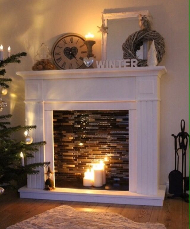 Fake Fireplace Ideas For Christmas
 Best 25 Candle fireplace ideas on Pinterest