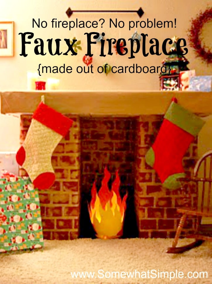 Fake Fireplace Ideas For Christmas
 Faux Fireplace How To Make A Fake Fireplace With Cardboard
