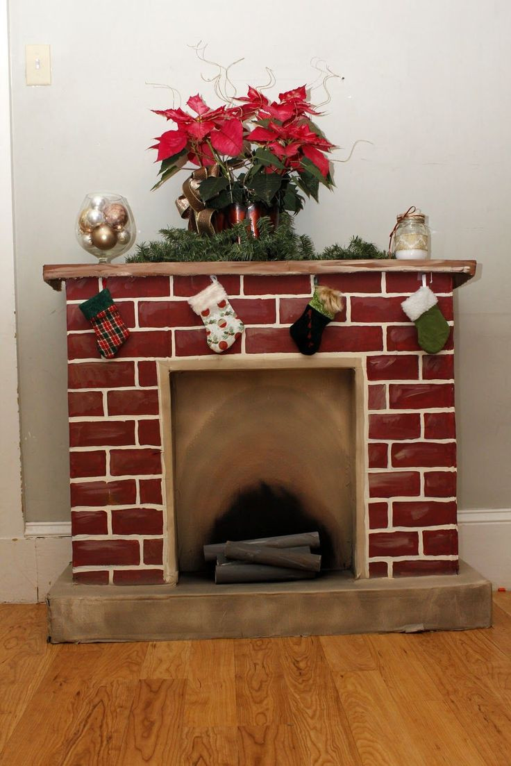 Fake Fireplace Ideas For Christmas
 25 Best Ideas about Cardboard Fireplace on Pinterest