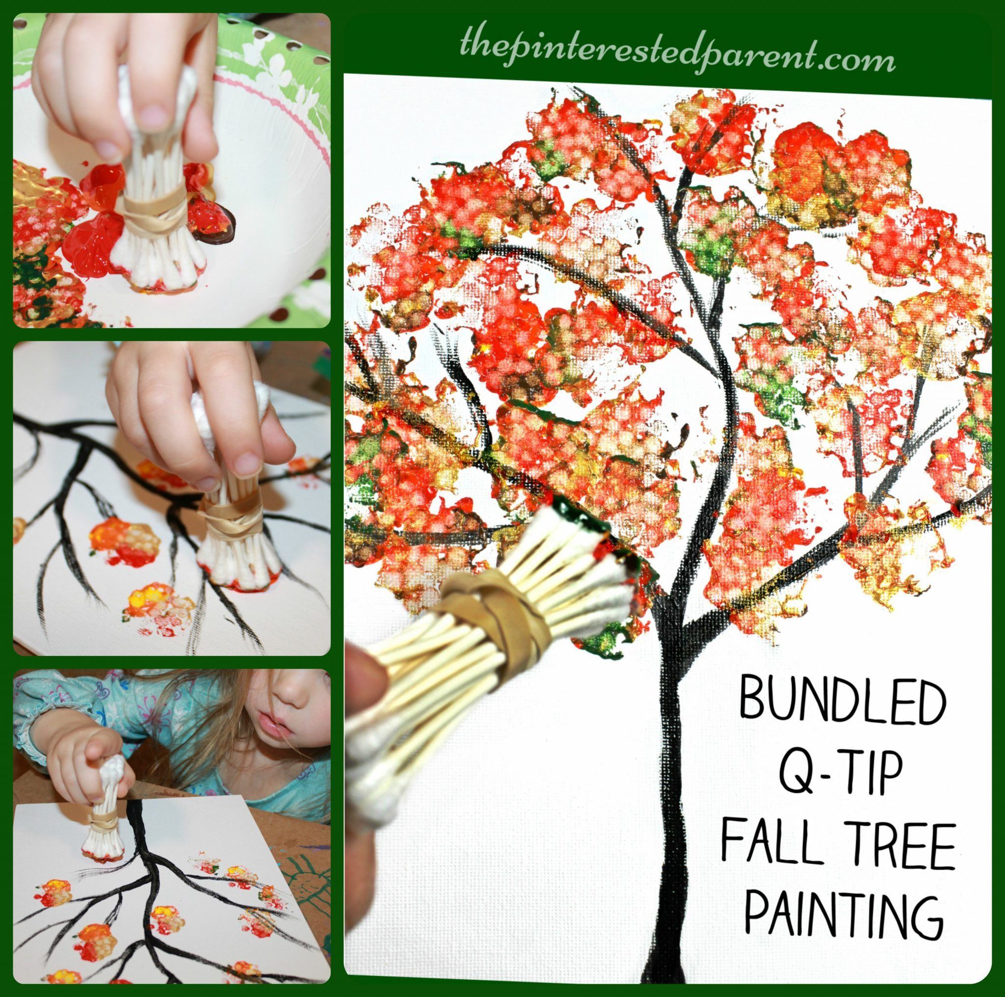 Fall Art Projects For Kids
 Bundled Q Tip Autumn Tree